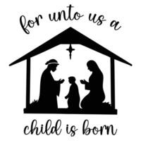 Beautiful Nativity Artwork with Christian Message vector