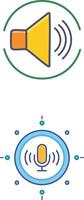 A speaker and microphone icon vector