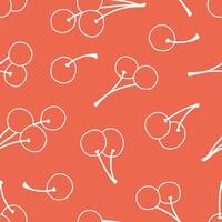 Outline Cherry Seamless Pattern Background for Surface Print Fabric Fashion Wrapping vector