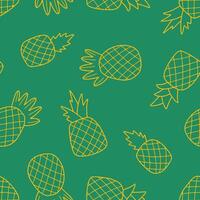 Outline Pineapple Pattern Repeat Seamless for Wallpaper Background Cover Packaging vector