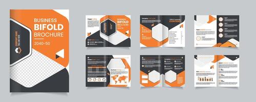 Bifold Brochure Design Showcasing Modern Layout and Professional Graphics for Business Use, minimal business brochure template vector