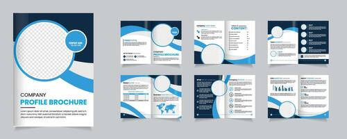 Company Profile Brochure Showcasing Design Elements and Content Layout for Effective Presentation, minimal business brochure template vector