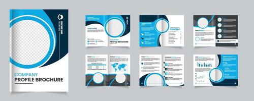Brochure Design Featuring Company Profile and Statistics for Marketing Use, editable template layout. vector