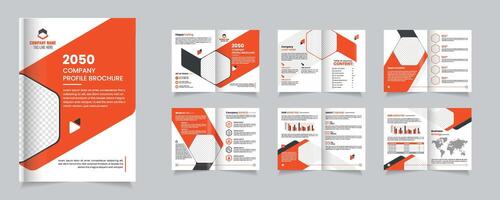 Creative Company Profile Brochure Design Showcasing Modern Branding and Layout Concepts, multipage brochure design. vector