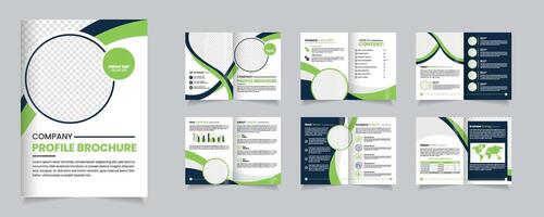 Company Profile Brochure Showcasing Modern Design Elements and Informative Layout, minimal business brochure template vector