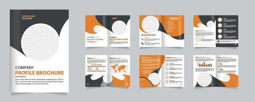 Stylish Company Profile Brochure Design Featuring Modern Layout and Informative Sections, corporate brochure editable template layout vector