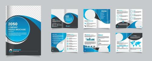 Company Profile Brochure Showcasing Design Elements and Layout for Professional Use, editable template layout. vector