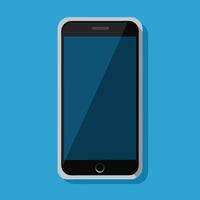 Futuristic Smartphone with Edgeless Blank Black Screen for Mockup or App Presentation vector