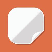 Blank Transparent Square Adhesive Sticker with Rounded Corners vector