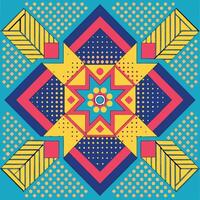 Seamless Halftone Dotted Abstract Geometric Pattern in Vibrant Hues vector