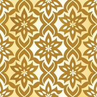 Seamless Gradient Gold Arabic Motif Pattern vector