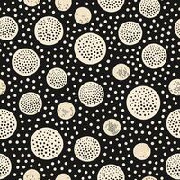 Monochrome Abstract Polka Dot Textile Pattern Seamless for Fabric Design vector