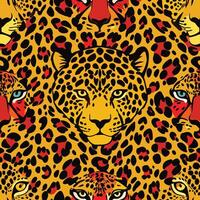 Seamless Animal Print Pattern Featuring Leopard Spots in Format vector