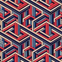 Stylish Isometric Line Seamless Pattern Design for a Modern Look vector