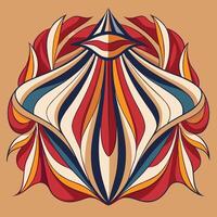 Intriguing Composition of Abstract Fabric Artwork with Decorative Elements vector