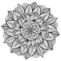 Abstract Floral Line Art Design for Backgrounds and Coloring Pages vector