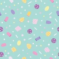 Seamless Pastel Paste Background Pattern with Cute Animals and Flowers vector