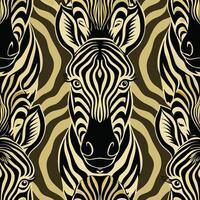 Seamless Zebra Animal Motif Pattern for Vibrant Designs vector