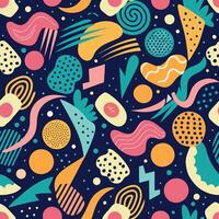 Intricate Decorative Hand Drawn Seamless Patterns for Fabric and Wallpaper vector