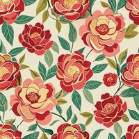 Seamless Floral Pattern for On Light Background vector