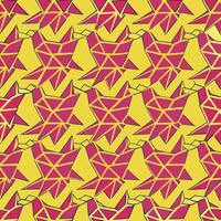 Seamless Pattern featuring Tessellated Bird Line Art with ized Elements vector