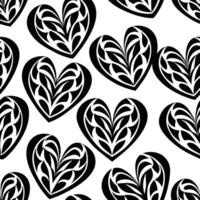 Seamlessly Repeating Heart Patterns Adorning a Light Blue Canvas vector