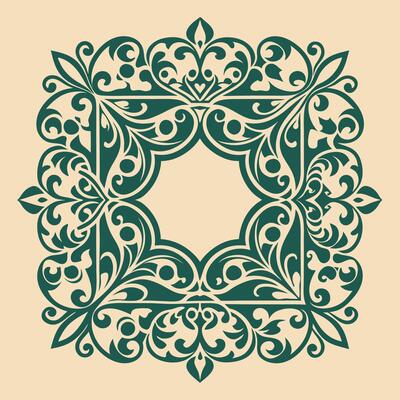 Vintage Square Laser Cut Frame Stencil A Timeless Addition to Your Decor
