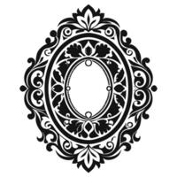 Vintage Oval Laser Cut Frame Stencil An Exquisite Decorative Element vector