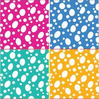 Mesmeric Abstract Seamless Patterns in Serene White Hues vector