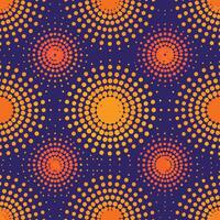 Seamless Abstract Geometric Dotted Halftone Pattern with Intricate Design vector