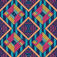 Intricate Geometric Shapes and Flowing Lines in Seamless Pattern vector