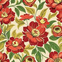 Elegant Botanical Seamless Patterns in Flourishing Floral Style for Textile Design vector