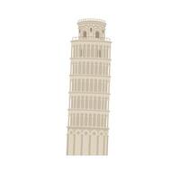 Leaning tower design in minimal style showcasing architectural details in art vector