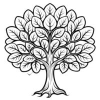 Abstract Tree Artwork for Elemental and Energy Balance vector