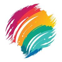 Vibrant Abstract Watercolor Brushstrokes with Grunge Texture vector