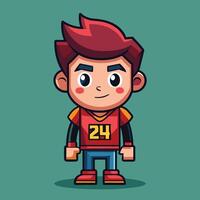 Charming Animated Sprite Character in Cartoon Style with Detailed Design vector
