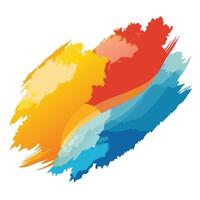 Abstract Watercolor Brush Stroke in Splashes on Pure White Background vector