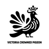 Victoria Crowned Pigeon for Commercial Use vector