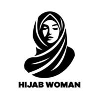 Islamic Hijab Silhouette Design vector