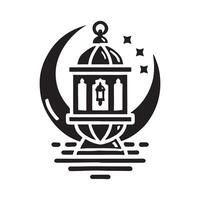 Ramadan Lantern Silhouette Design vector
