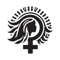 Feminism Icons Minimalist Sketch vector