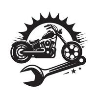 Custom chopper motorcycle graphic design vector