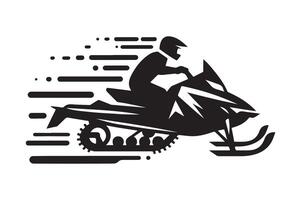 Snowmobile minimalist design vector