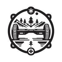 hoverboard balance board silhouette vector