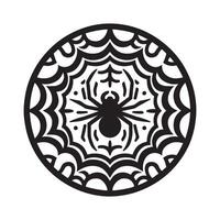 spider web art image white background vector