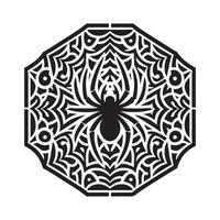 silhouette spider web design vector