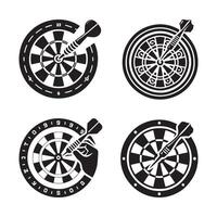 dartboard target graphic silhouette vector