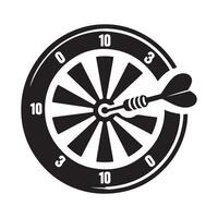 dartboard target silhouette vector