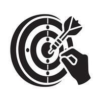 dartboard and darts silhouette image vector