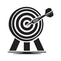dartboard target image silhouette vector